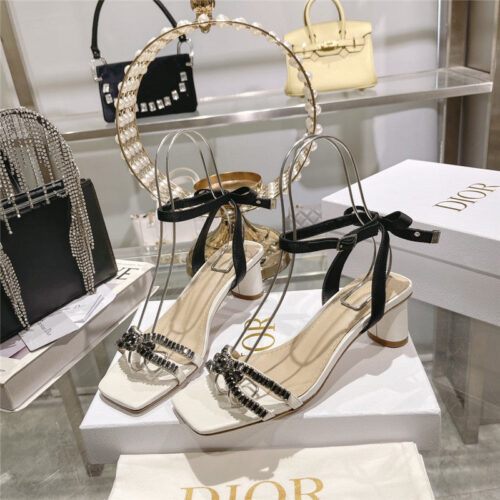 High Quality Luxury Dior Rhinestone Mary Jane Ballet Shoes – Style 74278 product detail