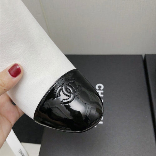 High Quality Luxury Chanel Autumn Winter Small Fragrance Chunky Heel Socks Boots – Style 55142 product detail