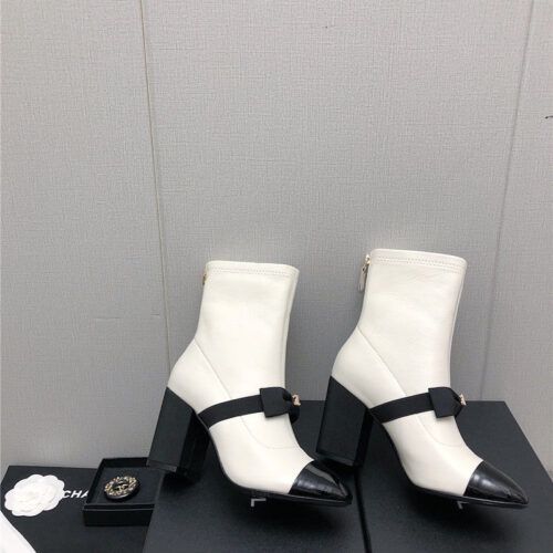 High Quality Luxury Chanel Explosion Bow Snow White Short Boots product detail