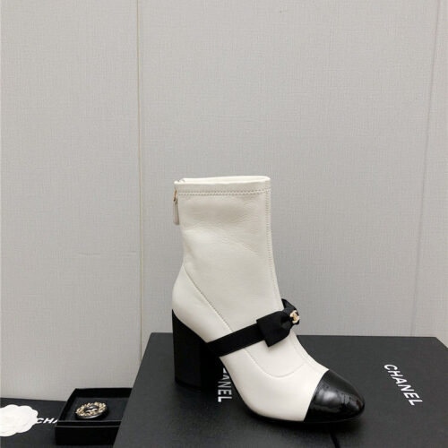 High Quality Luxury Chanel Explosion Bow Snow White Short Boots product detail