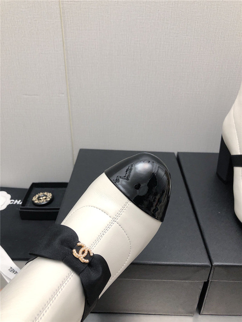 High Quality Luxury Chanel Explosion Bow Snow White Short Boots product detail