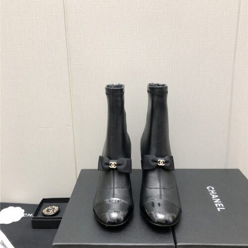 High Quality Luxury Chanel Explosion Bow Snow White Short Boots – Style 28134 product detail
