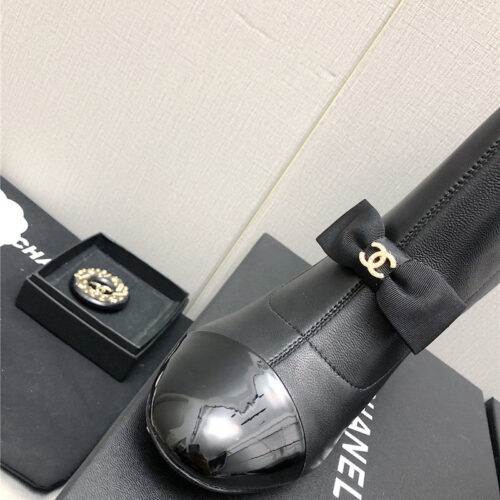 High Quality Luxury Chanel Explosion Bow Snow White Short Boots – Style 28134 product detail