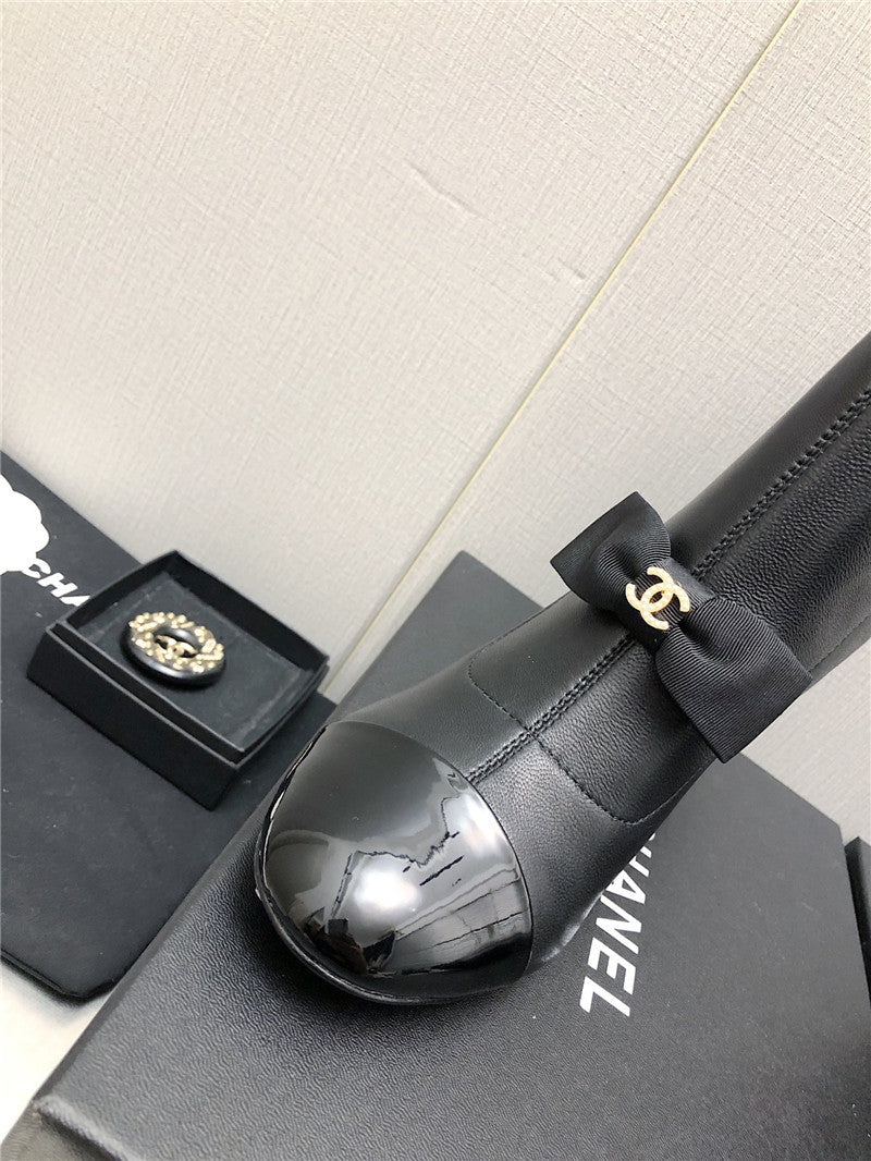 High Quality Luxury Chanel Explosion Bow Snow White Short Boots – Style 28134 product detail