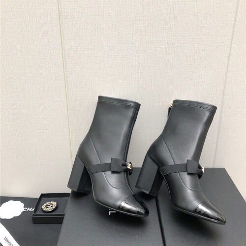High Quality Luxury Chanel Explosion Bow Snow White Short Boots – Style 28134 product detail