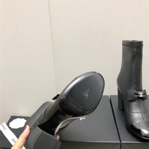 High Quality Luxury Chanel Explosion Bow Snow White Short Boots – Style 28134 product detail