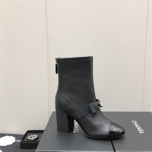 High Quality Luxury Chanel Explosion Bow Snow White Short Boots – Style 28134 product detail