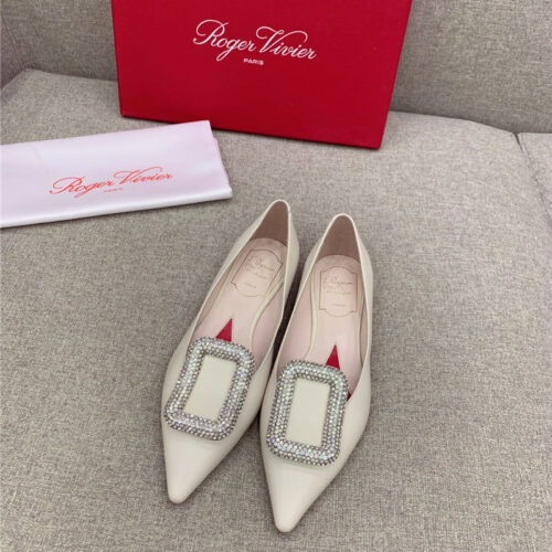 High Quality Luxury Roger Vivier Classic Diamond Buckle Silk Pumps – Style 14612 product detail