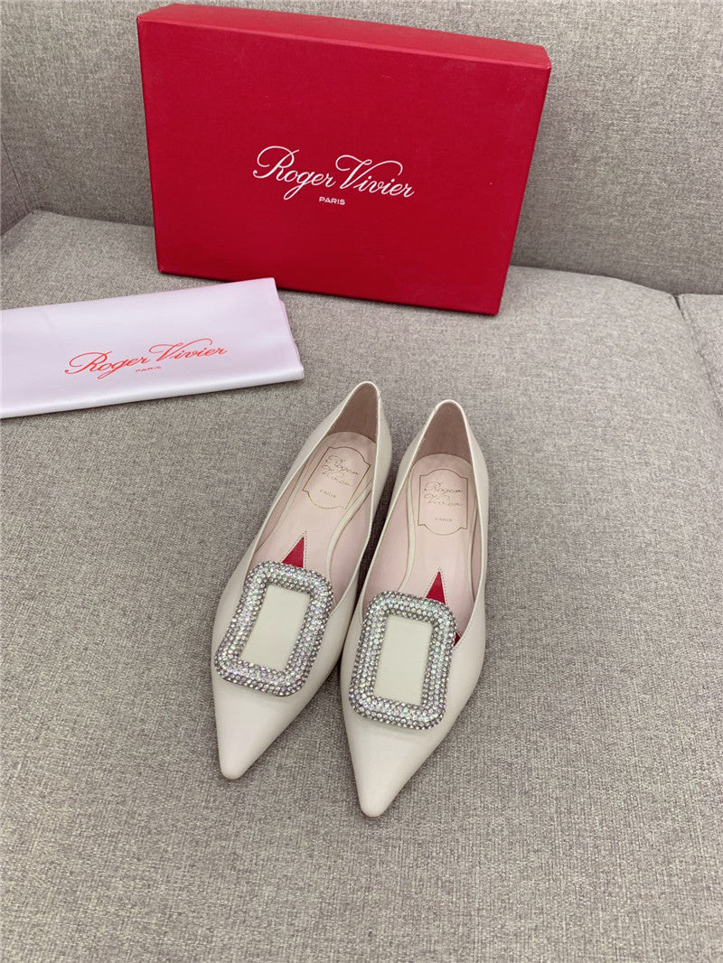 High Quality Luxury Roger Vivier Classic Diamond Buckle Silk Pumps – Style 14612 product detail