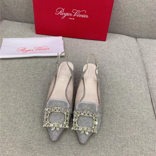High Quality Luxury Roger Vivier Classic Diamond Buckle Silk High Heel Pumps – Style 16308 product detail