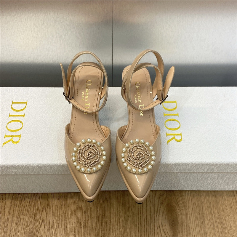 High Quality Luxury Dior New Circle With Pointed Toe High Heels Womens Shoes product detail