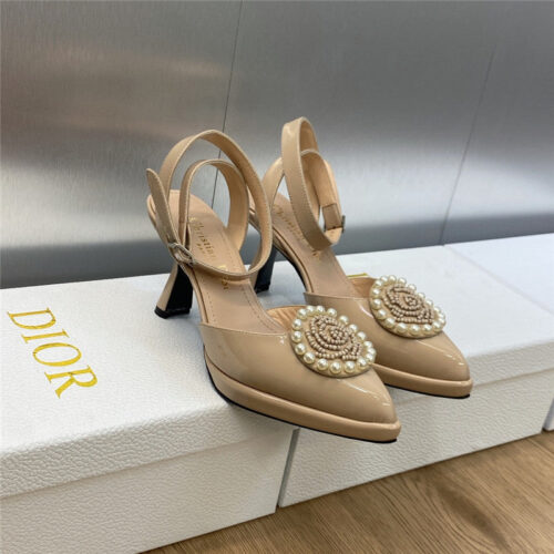 High Quality Luxury Dior New Circle With Pointed Toe High Heels Womens Shoes