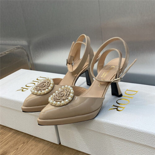High Quality Luxury Dior New Circle With Pointed Toe High Heels Womens Shoes alternate view
