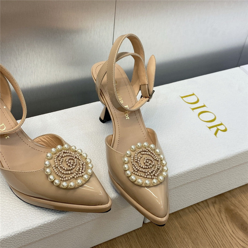 High Quality Luxury Dior New Circle With Pointed Toe High Heels Womens Shoes product detail