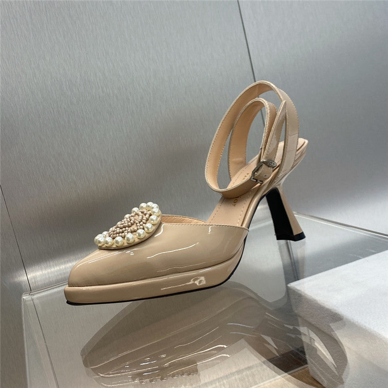 High Quality Luxury Dior New Circle With Pointed Toe High Heels Womens Shoes product detail