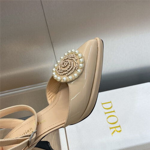 High Quality Luxury Dior New Circle With Pointed Toe High Heels Womens Shoes product detail