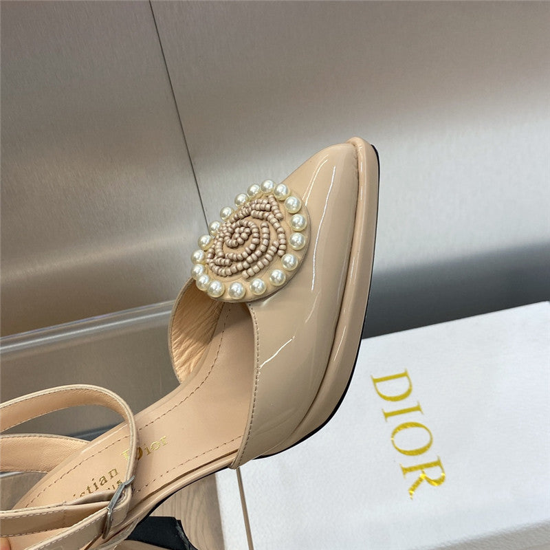 High Quality Luxury Dior New Circle With Pointed Toe High Heels Womens Shoes product detail