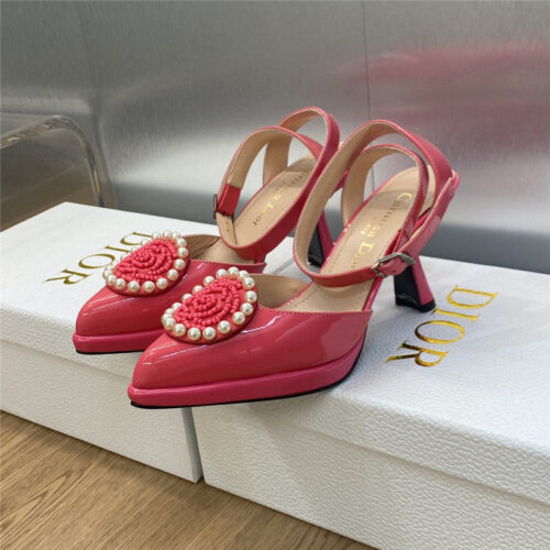 High Quality Luxury Dior New Circle With Pointed Toe High Heels Womens Shoes – Style 13318 alternate view
