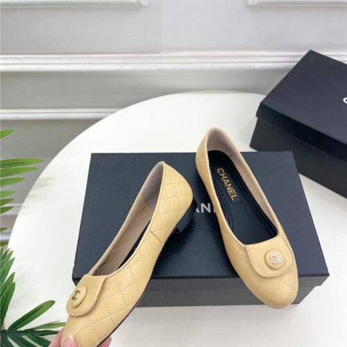 High Quality Luxury Chanel Counter Catwalk Style Ribbed Flat Shoes – Style 16454 product detail