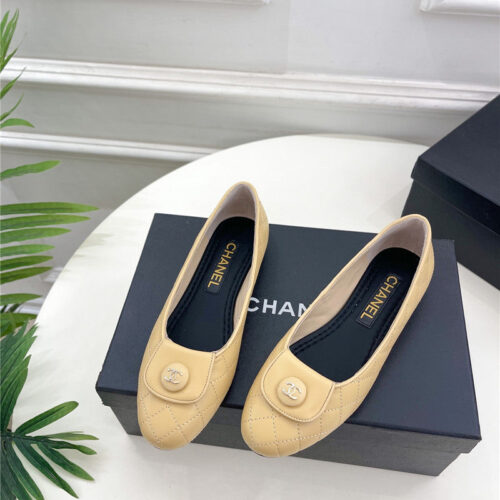 High Quality Luxury Chanel Counter Catwalk Style Ribbed Flat Shoes – Style 16454