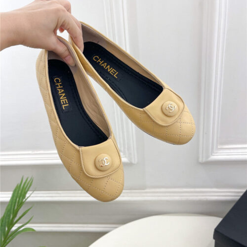 High Quality Luxury Chanel Counter Catwalk Style Ribbed Flat Shoes – Style 16454 alternate view