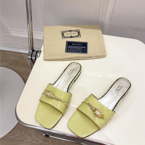 High Quality Luxury Gucci New Metal Snake Head Slippers – Style 24947 alternate view