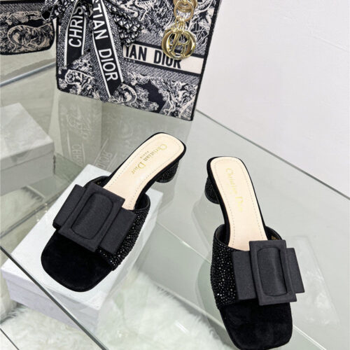 High Quality Luxury Dior Pearl Square Buckle Retro Ballet High Heels – Style 94886 product detail