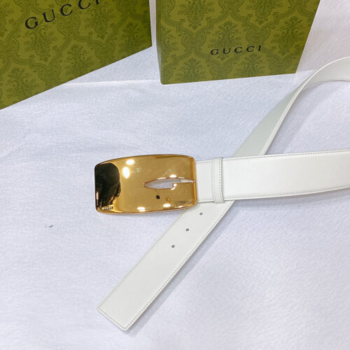 High Quality Luxury Gucci Vintage Letter G Buckle Wide Belt – Style 52742 alternate view