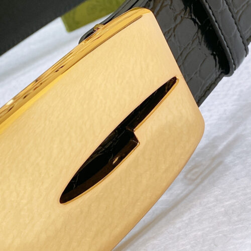 High Quality Luxury Gucci Vintage Letter G Buckle Wide Belt – Style 51046 product detail