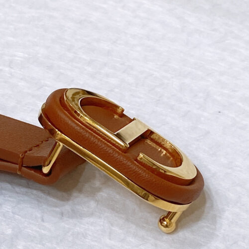 High Quality Luxury Dior New C D Buckle Brass Calfskin Belt – Style 37670 alternate view