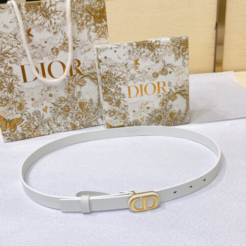 High Quality Luxury Dior New C D Buckle Brass Calfskin Belt – Style 35974