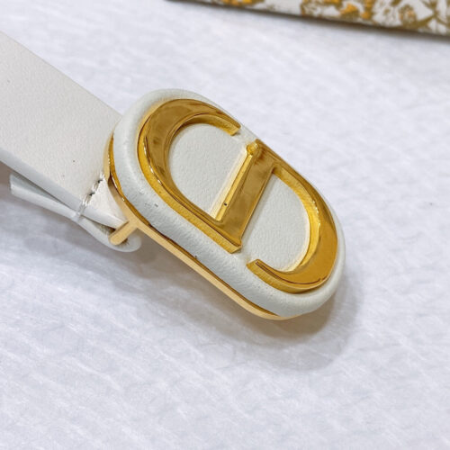 High Quality Luxury Dior New C D Buckle Brass Calfskin Belt – Style 35974 product detail