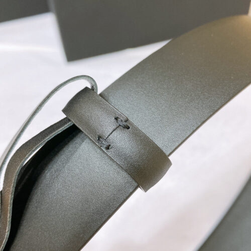 High Quality Luxury Chanel Rhinestone Golden Brass Metal Logo Buckle Calfskin Belt – Style 14598 product detail