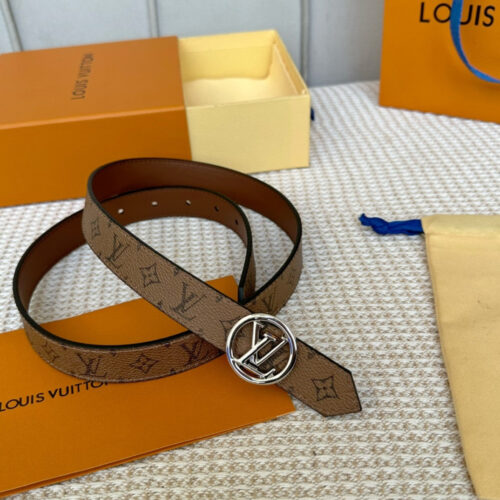 High Quality Luxury Louis Vuitton Reversible Womens Original Single Belt – Style 52614 alternate view