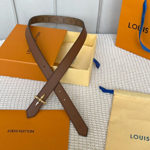 High Quality Luxury Louis Vuitton Reversible Womens Original Single Belt – Style 45830 product detail