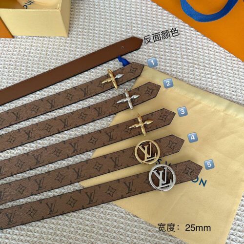 High Quality Luxury Louis Vuitton Reversible Womens Original Single Belt – Style 45830 product detail