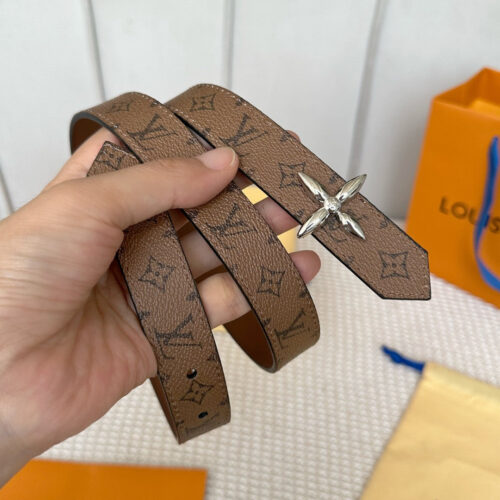 High Quality Luxury Louis Vuitton Reversible Womens Original Single Belt – Style 11366 alternate view