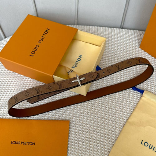 High Quality Luxury Louis Vuitton Reversible Womens Original Single Belt – Style 11366