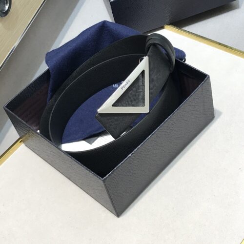 High Quality Luxury Prada Saffiano Leather Belt product detail