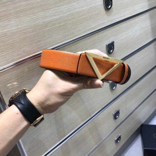 High Quality Luxury Prada Saffiano Leather Belt – Style 55398 alternate view