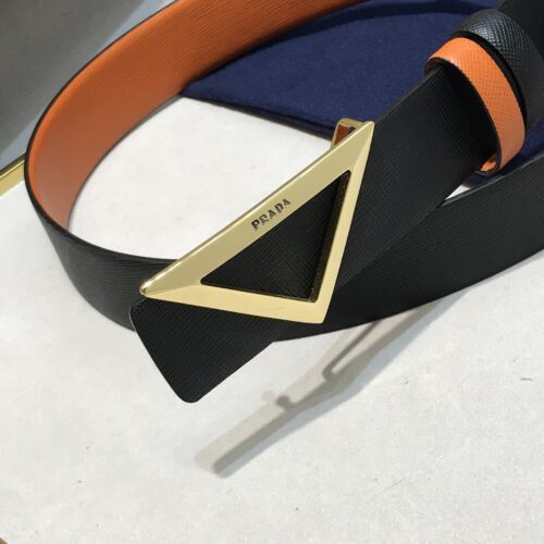 High Quality Luxury Prada Saffiano Leather Belt – Style 55398 product detail