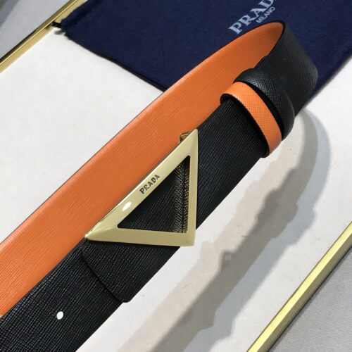 High Quality Luxury Prada Saffiano Leather Belt – Style 55398 product detail