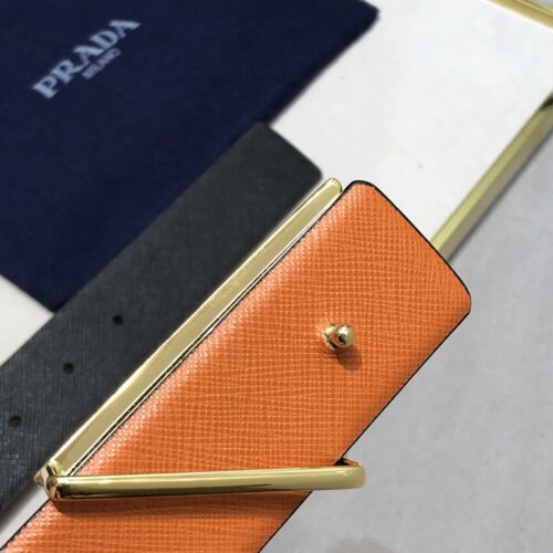 High Quality Luxury Prada Saffiano Leather Belt – Style 55398 product detail