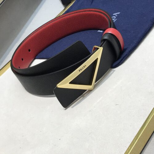 High Quality Luxury Prada Saffiano Leather Belt – Style 20934