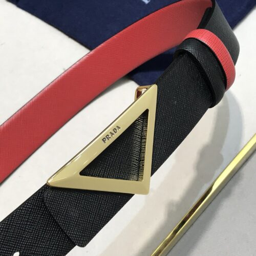 High Quality Luxury Prada Saffiano Leather Belt – Style 20934 product detail