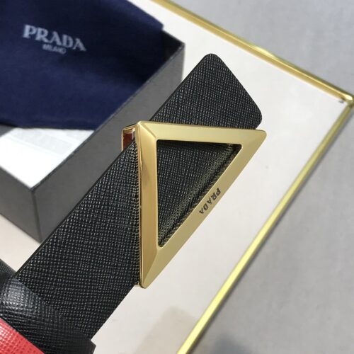 High Quality Luxury Prada Saffiano Leather Belt – Style 20934 product detail