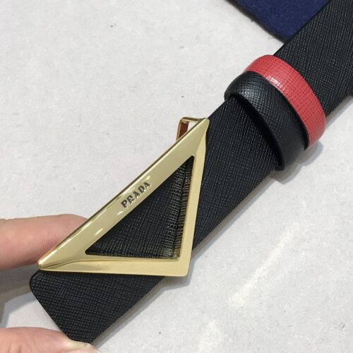 High Quality Luxury Prada Saffiano Leather Belt – Style 20934 product detail