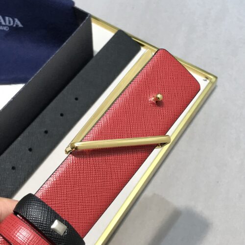 High Quality Luxury Prada Saffiano Leather Belt – Style 20934 product detail