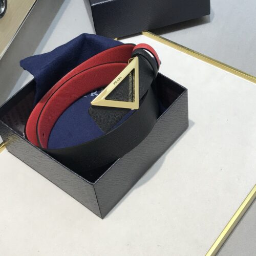 High Quality Luxury Prada Saffiano Leather Belt – Style 20934 product detail