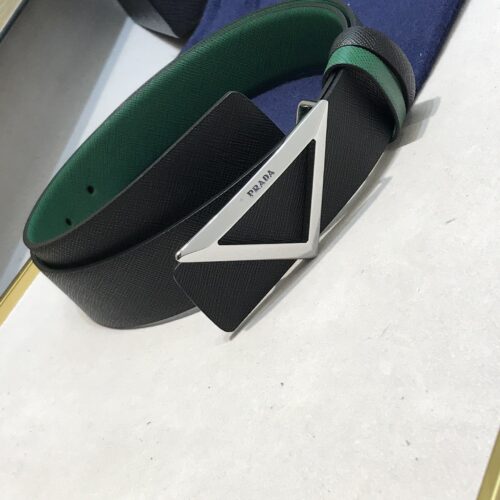 High Quality Luxury Prada Saffiano Leather Belt – Style 86470